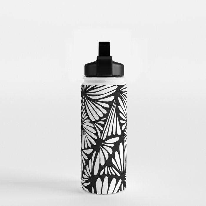 Petals in black and white Water Bottle Gallery Image 2