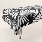 Petals in black and white Tablecloth Gallery Image 1