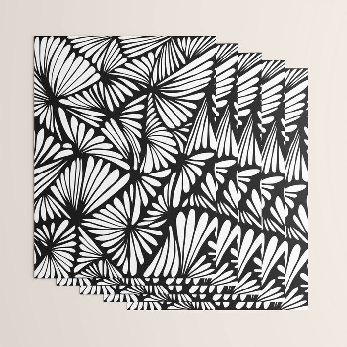 Petals in black and white Wrapping Paper Gallery Image 3
