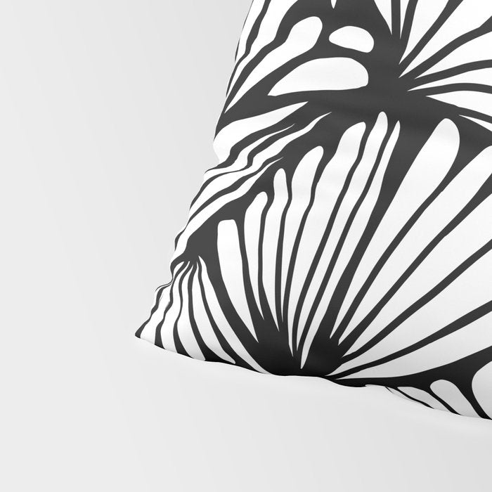Petals in black and white Pillow Sham Gallery Image 4