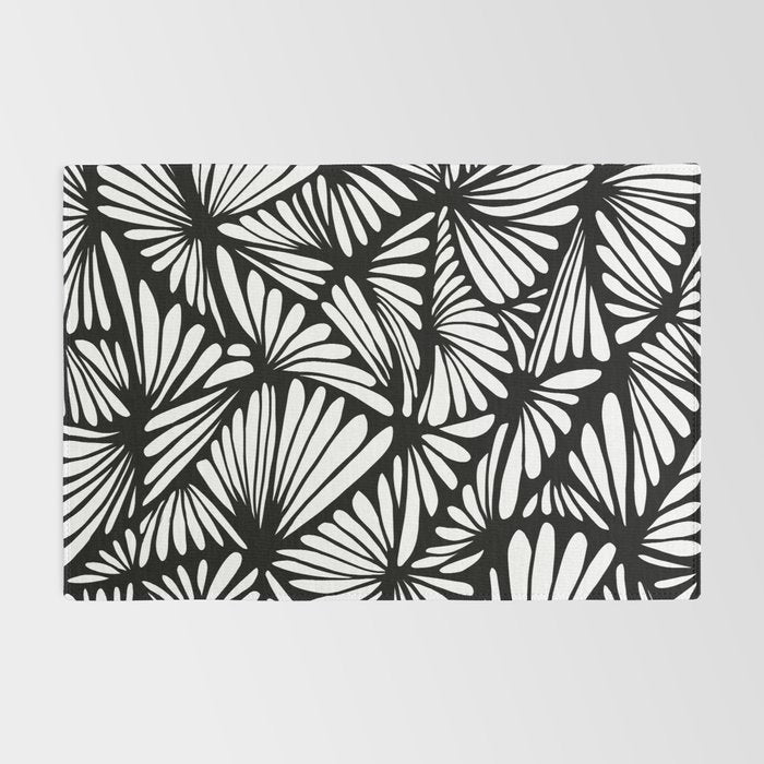 Petals in black and white Rug Gallery Image 2