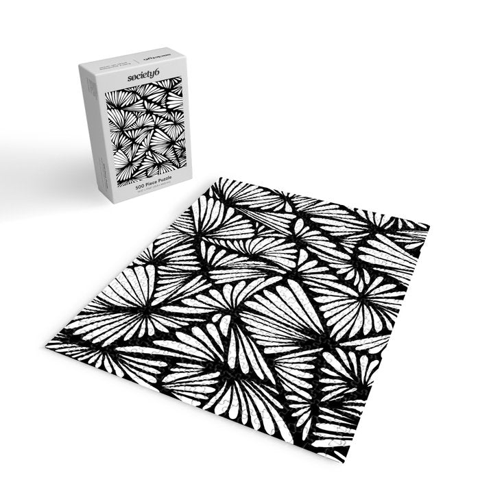Petals in black and white Jigsaw Puzzle Gallery Image 2