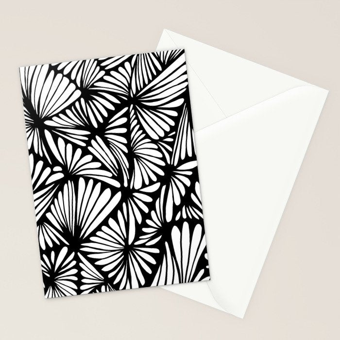 Petals in black and white Stationery Card Gallery Image 2