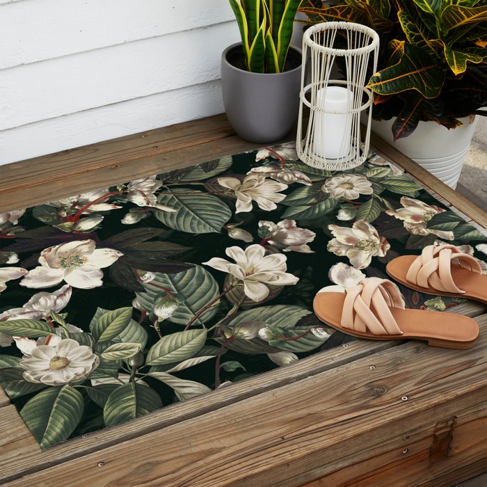Dark Garden IX Outdoor Rug Gallery Image 2