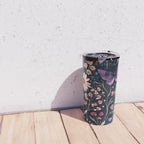 Night Garden Flowers Butterflies Watercolor Travel Mug Gallery Image 4