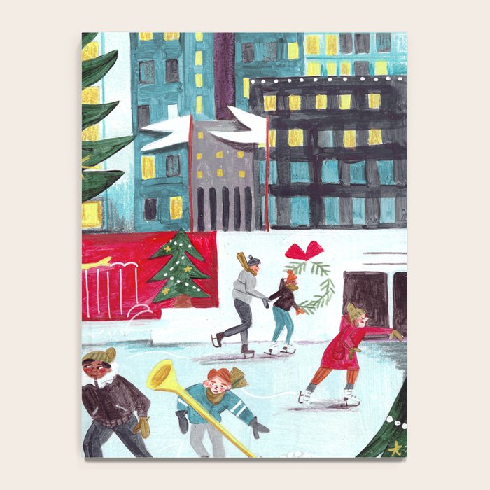 New York city ice rink Rockefeller center skating Notebook Gallery Image 4