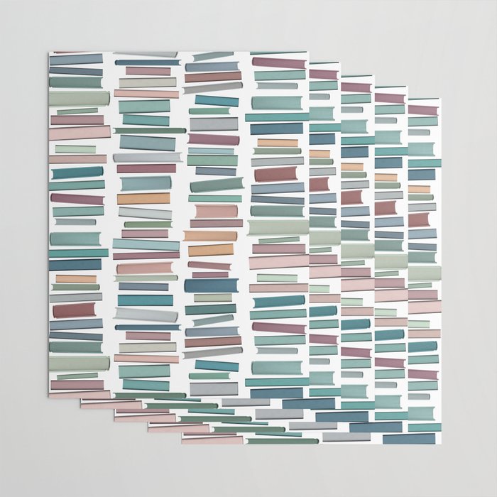 Books Pastel, Living Room Art, Book Worm Wrapping Paper Gallery Image 3