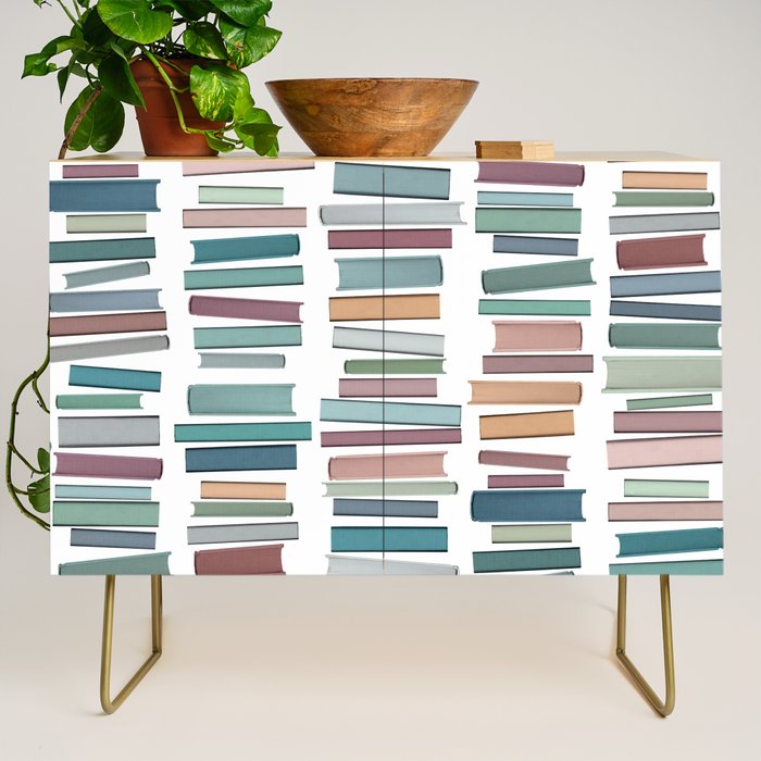 Books Pastel, Living Room Art, Book Worm Credenza Gallery Image 1