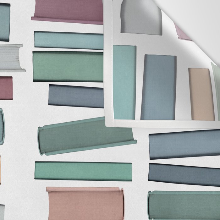 Books Pastel, Living Room Art, Book Worm Wall Tapestry Gallery Image 3