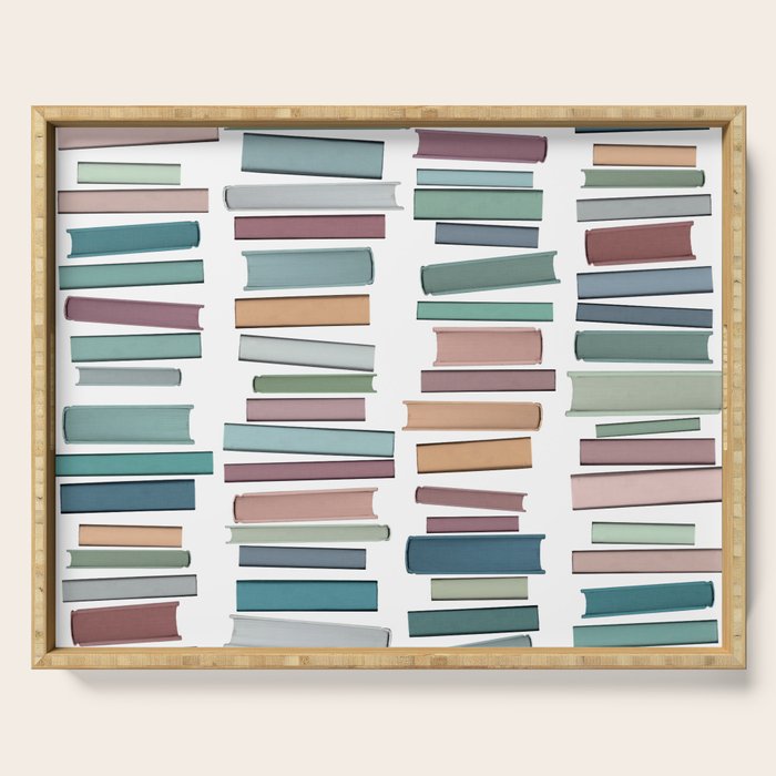 Books Pastel, Living Room Art, Book Worm Serving Tray Gallery Image 1