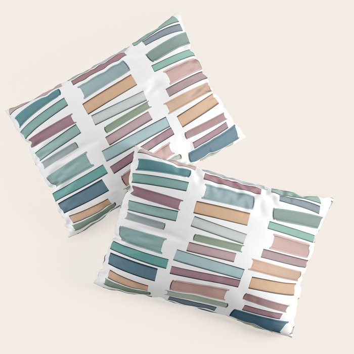 Books Pastel, Living Room Art, Book Worm Pillow Sham Gallery Image 3