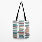 Books Pastel, Living Room Art, Book Worm Tote Bag Gallery Image 2