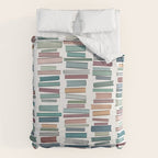 Books Pastel, Living Room Art, Book Worm Duvet Cover Gallery Image 6