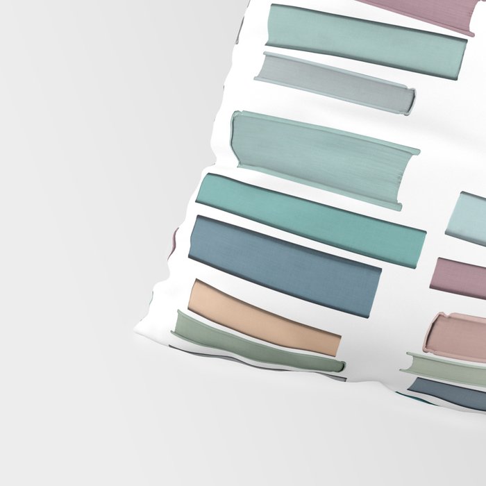 Books Pastel, Living Room Art, Book Worm Pillow Sham Gallery Image 4