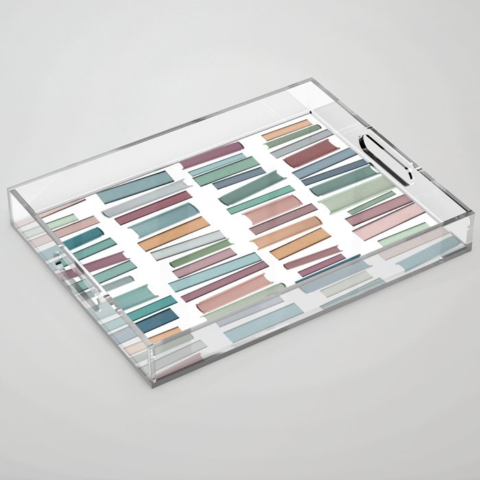 Books Pastel, Living Room Art, Book Worm Acrylic Tray Gallery Image 1