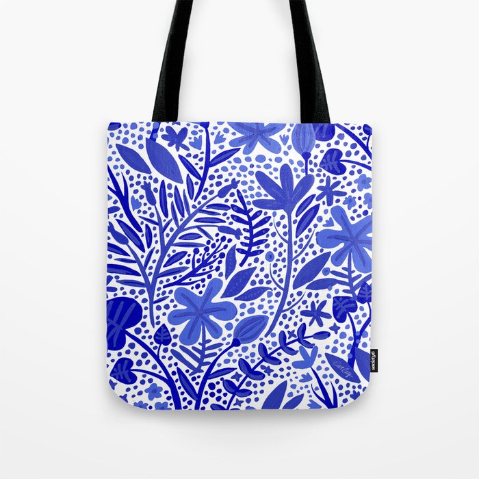 Blue Garden Tote Bag Gallery Image 1