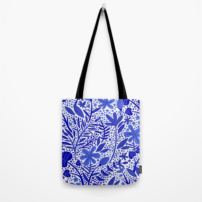 Blue Garden Tote Bag Gallery Image 2