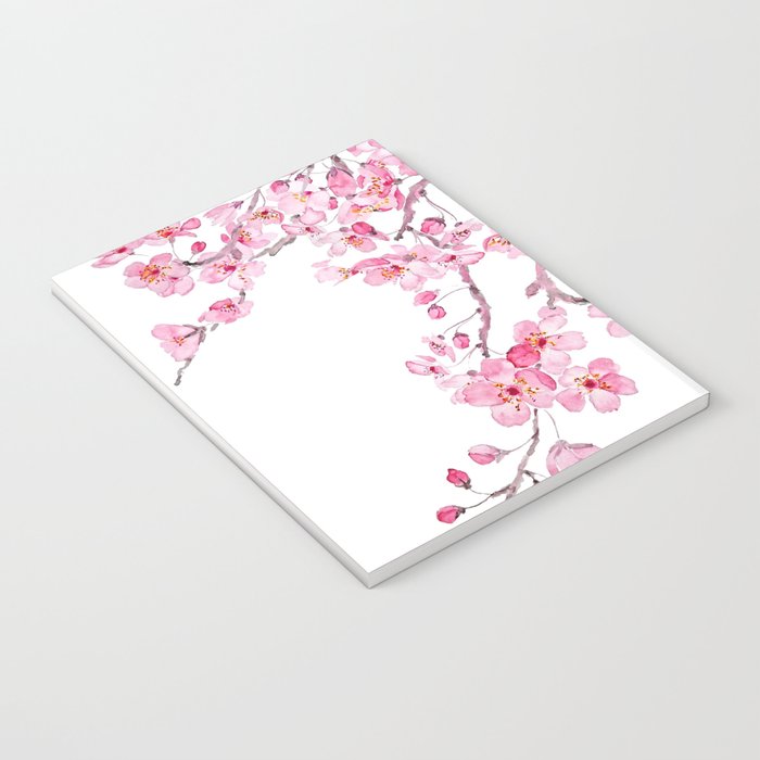 pink cherry blossom watercolor 2020 Notebook Gallery Image 3