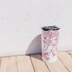 pink cherry blossom watercolor 2020 Travel Mug Gallery Image 4