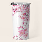 pink cherry blossom watercolor 2020 Travel Mug Gallery Image 3