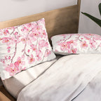 pink cherry blossom watercolor 2020 Pillow Sham Gallery Image 2