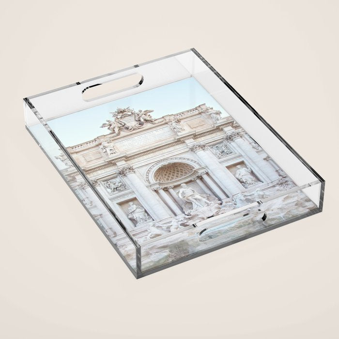 Trevi Fountain - Rome Italy Architecture, Travel Photography Acrylic Tray Gallery Image 1