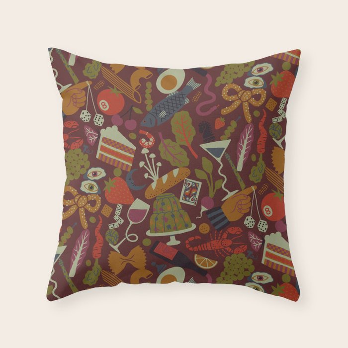 Surreal Dinner Party Throw Pillow Gallery Image 6