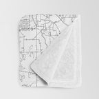 Buffalo White Map Throw Blanket Gallery Image 3