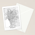 Buffalo White Map Stationery Card Gallery Image 2