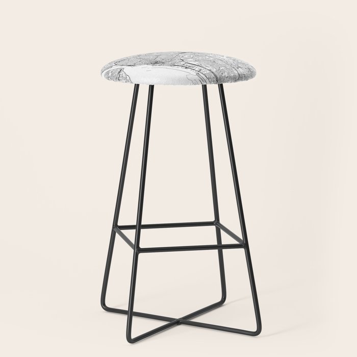 Buffalo White Map Stool Gallery Image 1
