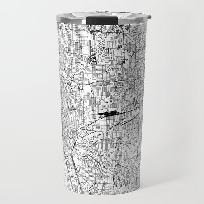 Buffalo White Map Travel Mug Gallery Image 1