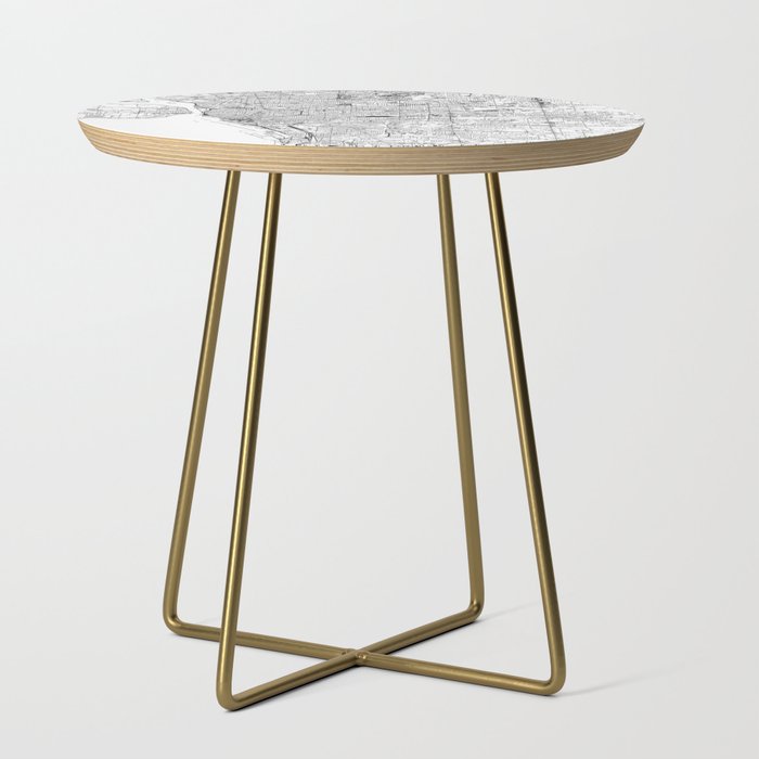 Buffalo White Map Side Table Gallery Image 1