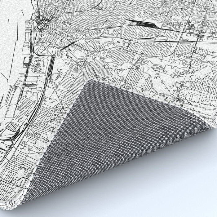 Buffalo White Map Rug Gallery Image 4