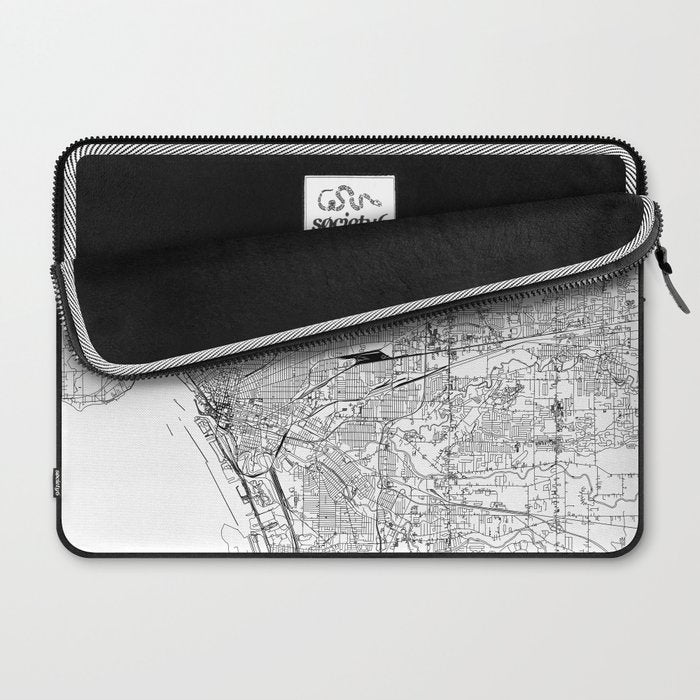 Buffalo White Map Laptop Sleeve Gallery Image 2