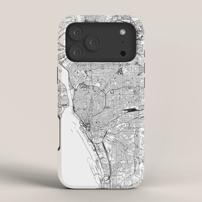 Buffalo White Map iPhone Case Gallery Image 4