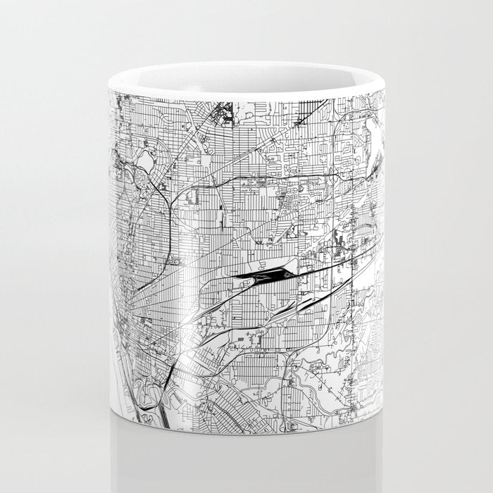 Buffalo White Map Coffee Mug Gallery Image 4