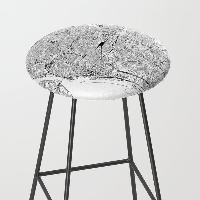 Buffalo White Map Stool Gallery Image 2
