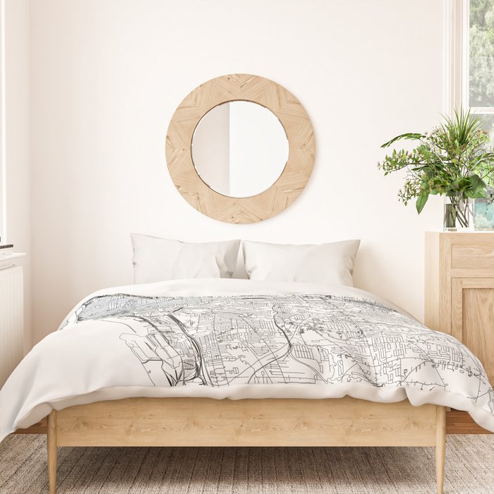 Buffalo White Map Duvet Cover Gallery Image 3