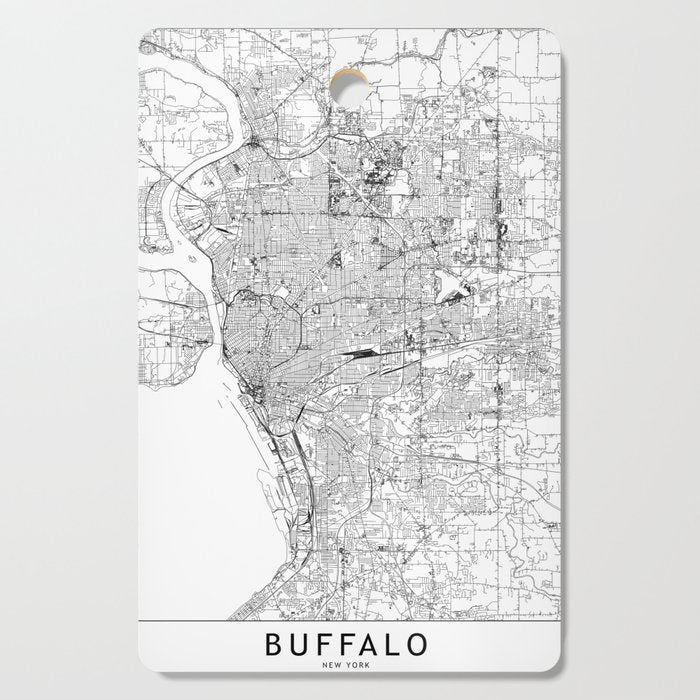 Buffalo White Map Cutting Board Gallery Image 1