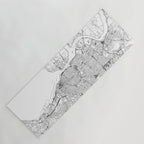 Buffalo White Map Yoga Mat Gallery Image 1