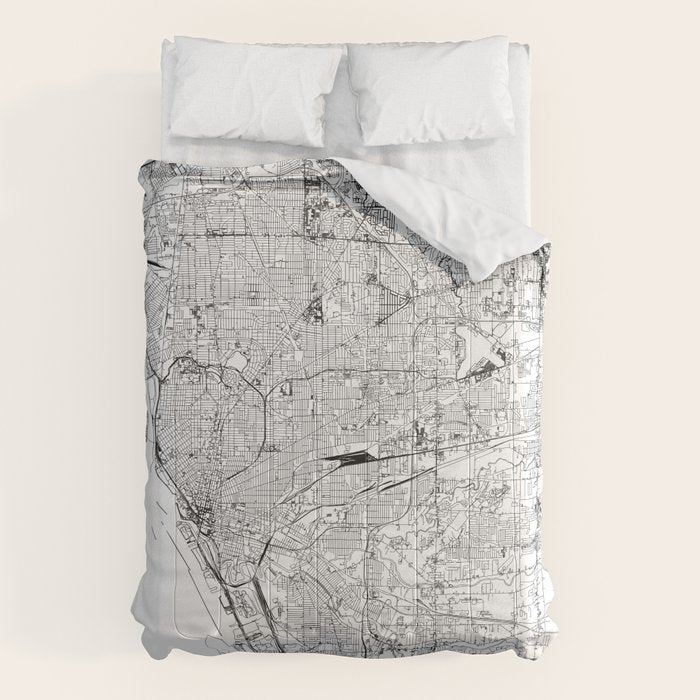 Buffalo White Map Comforter Gallery Image 1