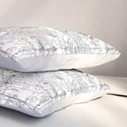 Buffalo White Map Pillow Sham Gallery Image 3