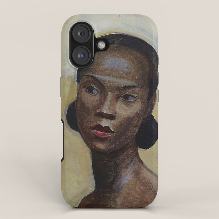 African American Masterpiece 'Portrait of a Black Woman' by Sergey Sudeikin  iPhone Case Gallery Image 1