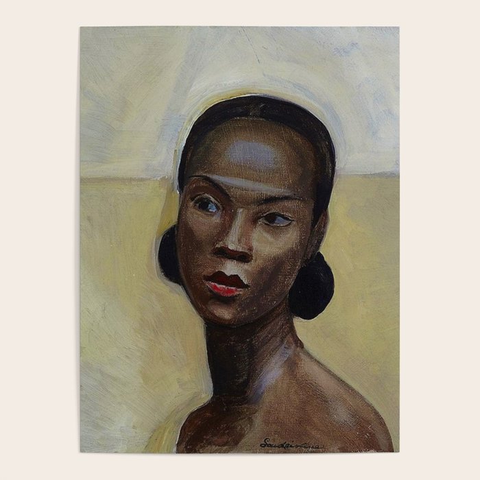 African American Masterpiece 'Portrait of a Black Woman' by Sergey Sudeikin  Poster Gallery Image 4