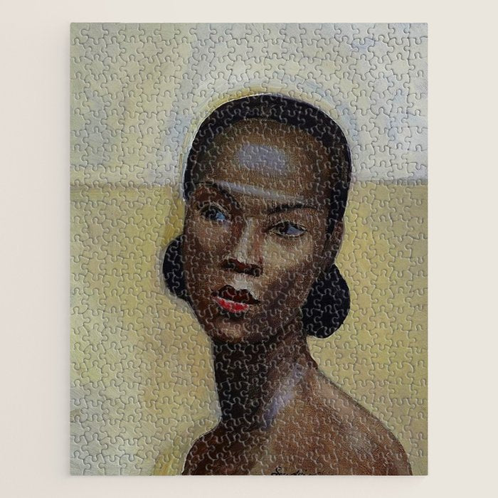 African American Masterpiece 'Portrait of a Black Woman' by Sergey Sudeikin  Jigsaw Puzzle Gallery Image 1