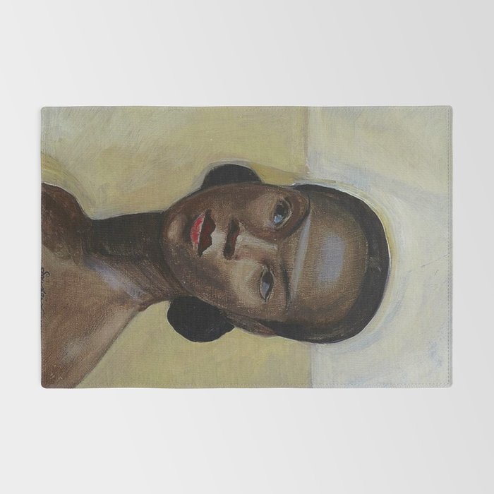 African American Masterpiece 'Portrait of a Black Woman' by Sergey Sudeikin  Rug Gallery Image 2