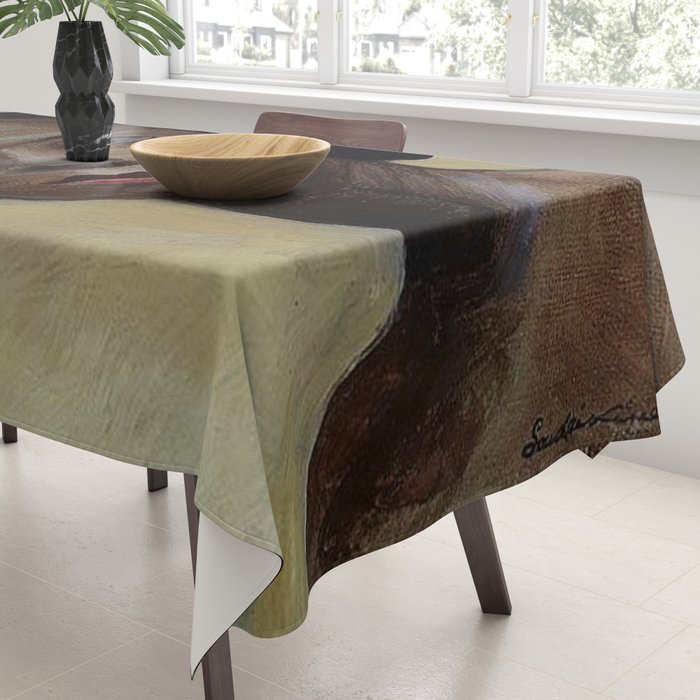 African American Masterpiece 'Portrait of a Black Woman' by Sergey Sudeikin  Tablecloth Gallery Image 3