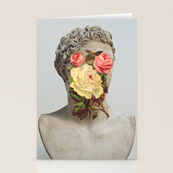 Bust With Flowers Stationery Card Gallery Image 1