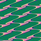 Retro Wavy Geometric Pink Green Zigzag Abstract Pattern Coffee Mug Gallery Image 2