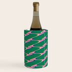 Retro Wavy Geometric Pink Green Zigzag Abstract Pattern Wine Chiller Gallery Image 2